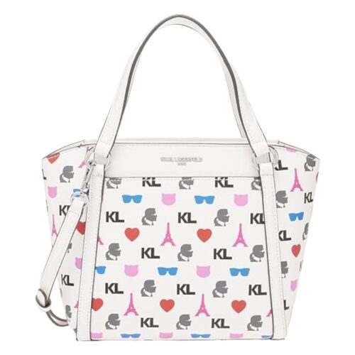 Bolsa de mano blanca Karl Lagerfeld